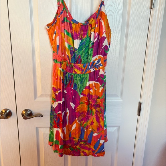 Soma shelf bra Colorful Tropical Print Dress - Picture 1 of 2